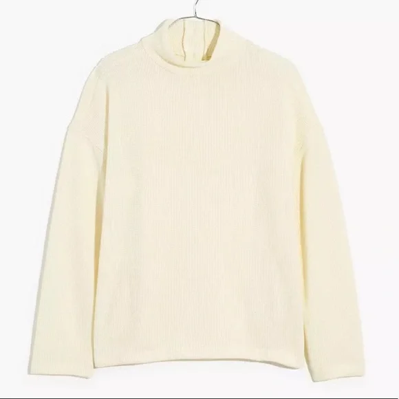 Madewell Mockneck Button-Back Top - Picture 1 of 7